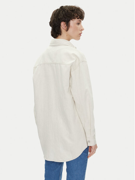 Pepe Jeans Pepe Jeans džínová košile PL304963 Écru Oversize