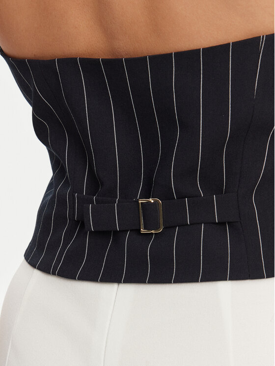 Fracomina Fracomina Prsluk FR25SJ5002W761D4 Tamnoplava Slim Fit