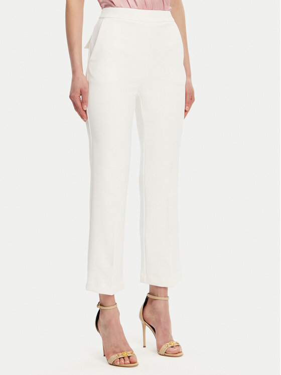 Elisabetta Franchi Elisabetta Franchi Szövet nadrág PA-089-51E2-V290 Fehér Regular Fit