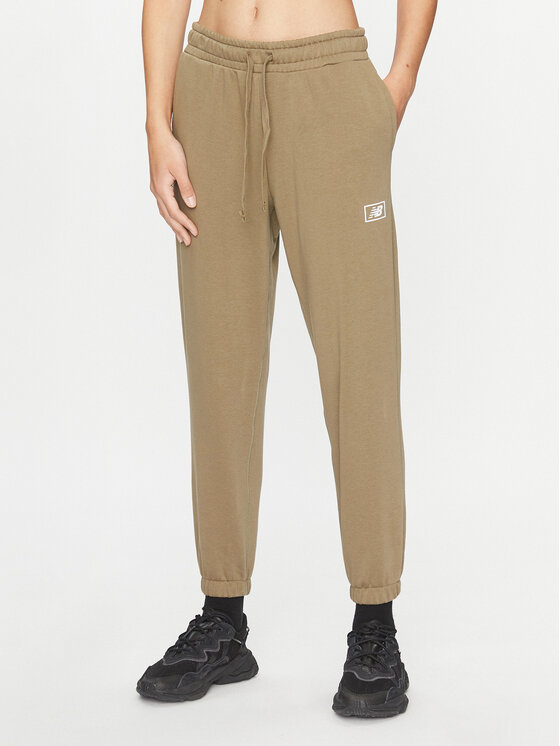 New Balance Pantaloni trening Essentials French Terry Pant WP33508 Verde Regular Fit