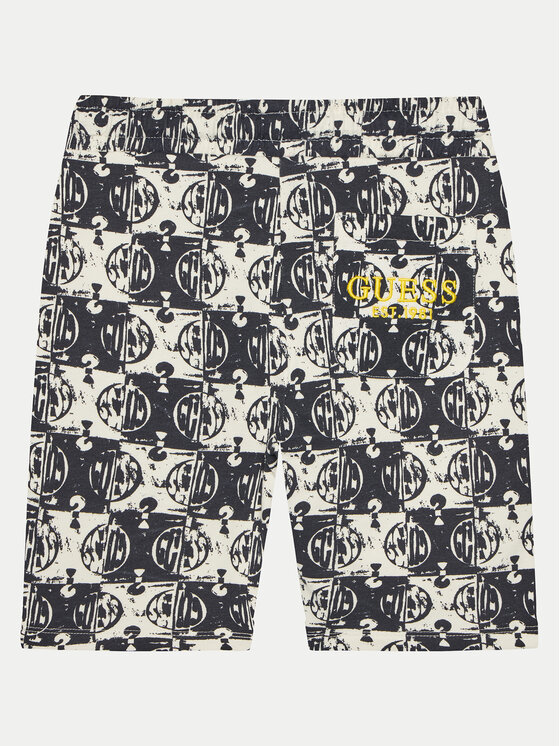 Guess Guess Bavlnené šortky L5GD10 KA6R4 Čierna Relaxed Fit