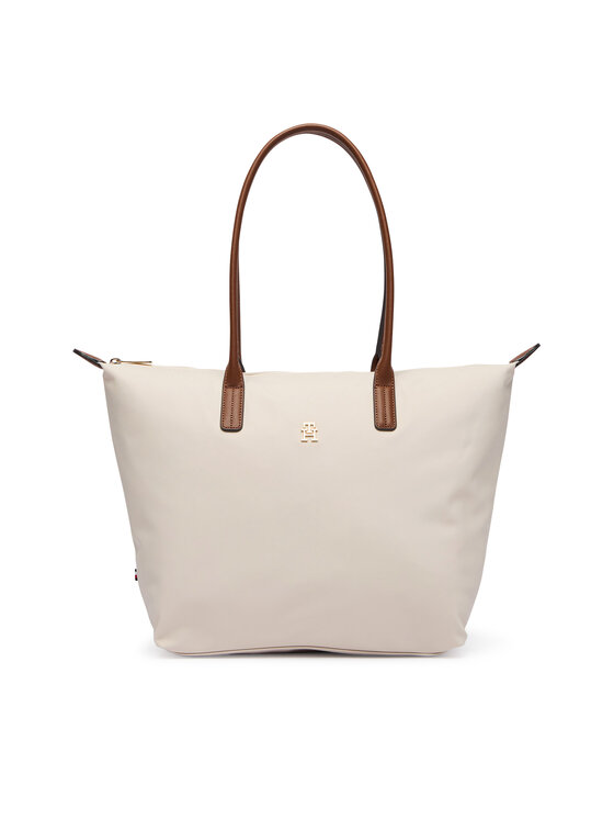 Tommy Hilfiger Tommy Hilfiger Geantă Popette Tote AW0AW17711 Écru
