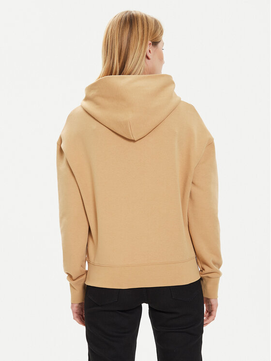 Calvin Klein Calvin Klein Bluza Nano Logo K20K207202 Beżowy Relaxed Fit