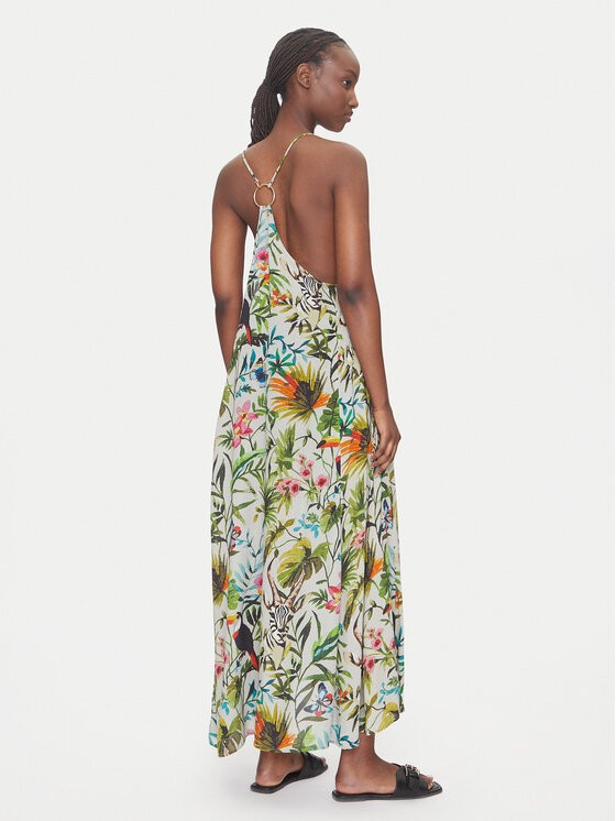 LOLA CASADEMUNT LOLA CASADEMUNT Rochie de vară LS2516037 Verde Relaxed Fit