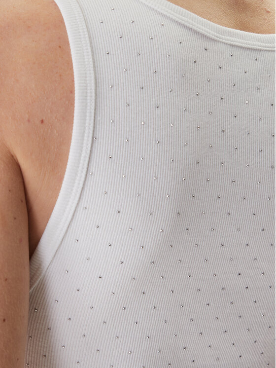 DKNY DKNY Top DJ6T1730 Bianco Slim Fit