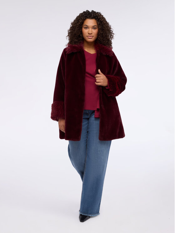 Fiorella Rubino Fiorella Rubino Cappotto invernale F022T001451N036 Bordeaux A-Line Fit