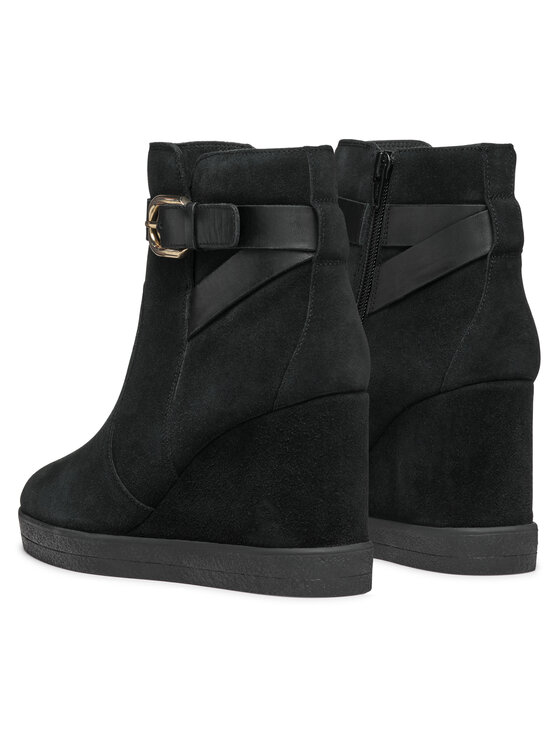Geox Geox Īsie zābaki D Elidea Wedge D46VQA 02243 C9999 Melns