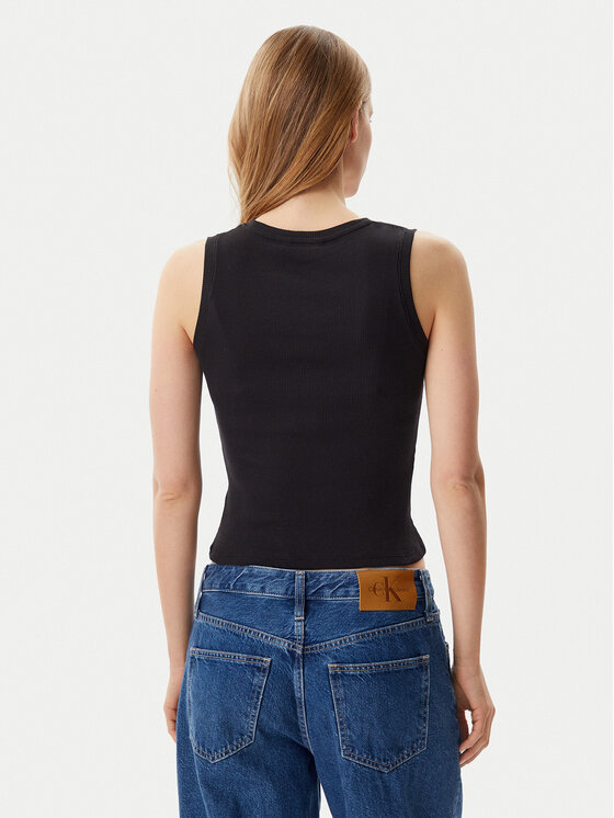 Tommy Jeans Tommy Jeans Top DW0DW21369 Čierna Slim Fit