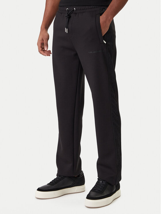 KARL LAGERFELD Pantaloni trening 705008 561902 Negru Regular Fit