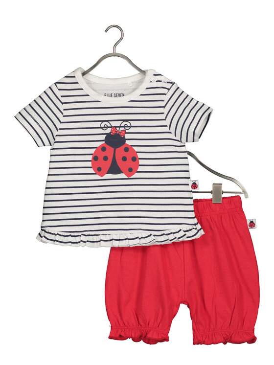 Blue Seven Set tricou și pantaloni scurți 422170 X Roșu Regular Fit