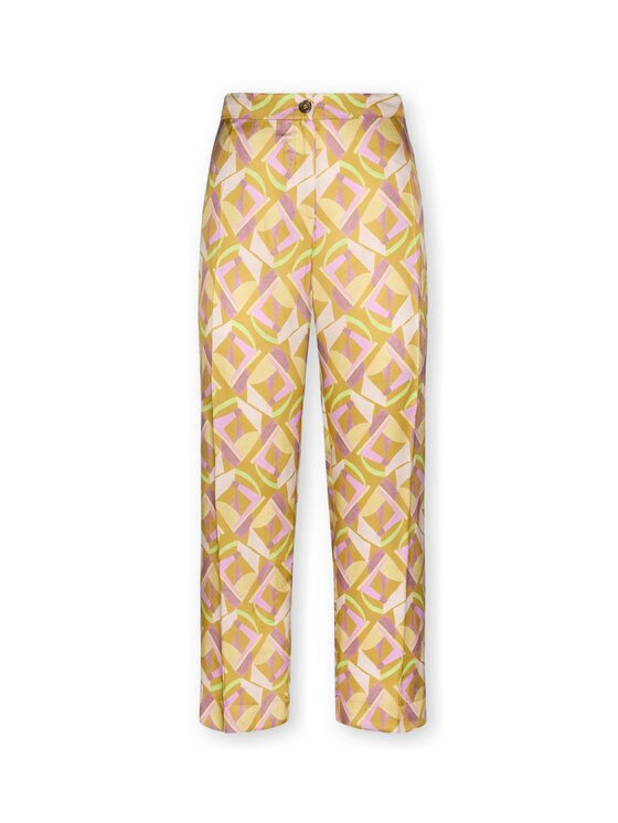 Elena Mirò Elena Mirò Pantaloni di tessuto P021P000472N001 Giallo Regular Fit