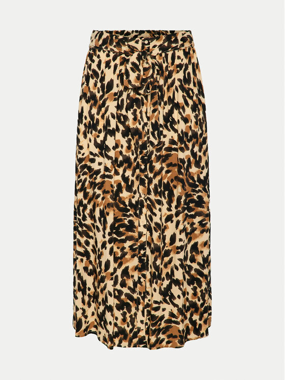 YAS YAS Спідниця-міді Savanna 26028279 Коричневий Regular Fit