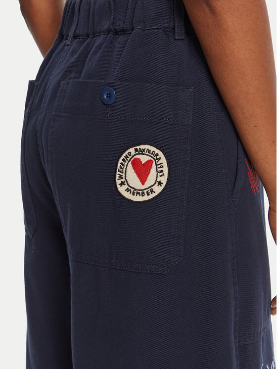 Weekend Max Mara Weekend Max Mara Jeans hlače Lotus 2525136011 Mornarsko modra Wide Leg