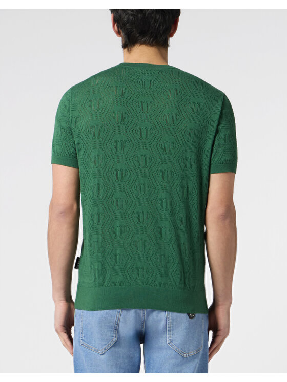 PHILIPP PLEIN PHILIPP PLEIN Tričko 30681 Zelená Regular Fit