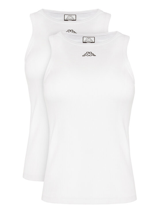 Kappa Komplet 2 topów Logo Benny 322565W Biały Regular Fit