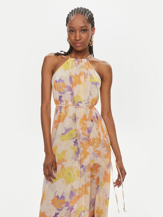 Patrizia Pepe Patrizia Pepe Sukienka letnia 2A2733/A448-XG02 Pomarańczowy Regular Fit