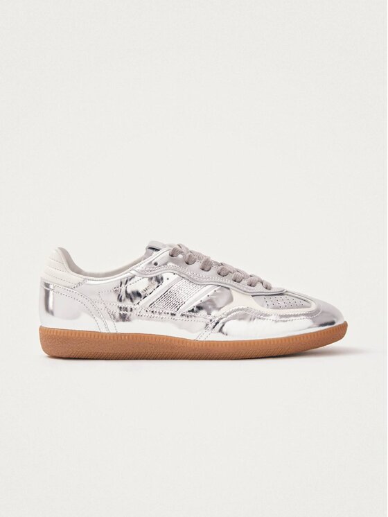 Sneakersy, rozmiar 44, Srebrne, Tb.490 Rife Shimmer Silver Cream Leather Sneakers