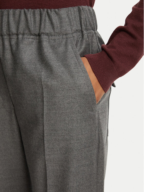 Weekend Max Mara Weekend Max Mara Kalhoty z materiálu Hateley 2625136042 Šedá Regular Fit