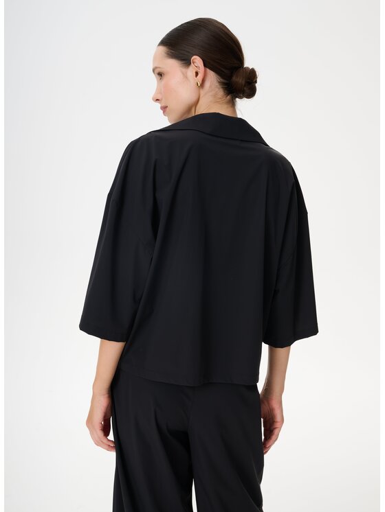 LEBRAND LEBRAND T-Shirt Pola Czarny Regular Fit