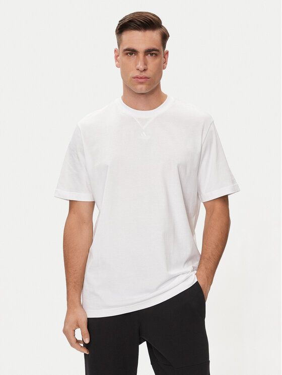 All white adidas t shirt online