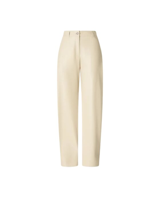 PINKO PINKO Jazdecké nohavice Pantaloni balloon effetto pelle soft touch Béžová Regular Fit