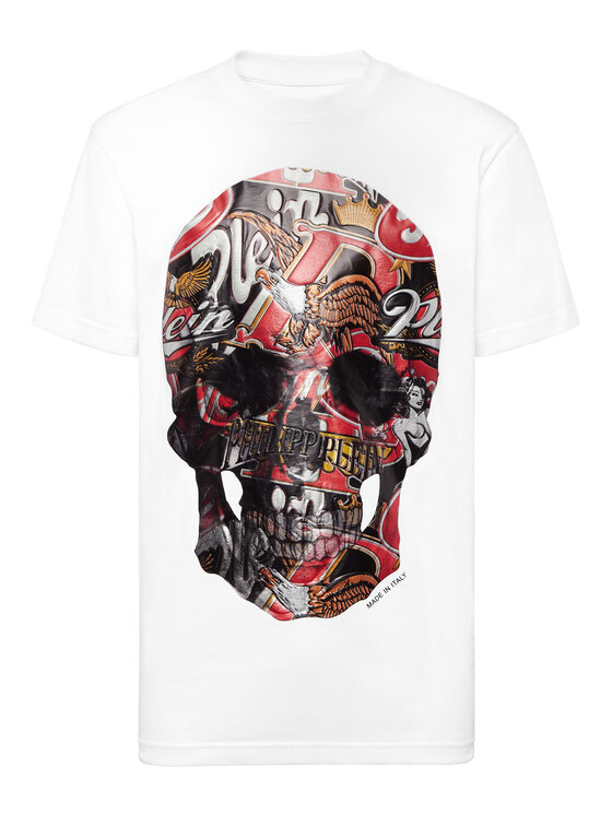 PHILIPP PLEIN PHILIPP PLEIN T-Shirt 26175 Biały Regular Fit
