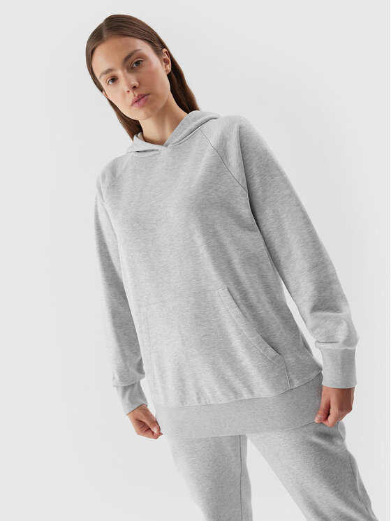 4F 4F Bluza 4FAW23TSWSF0725 Szary Regular Fit