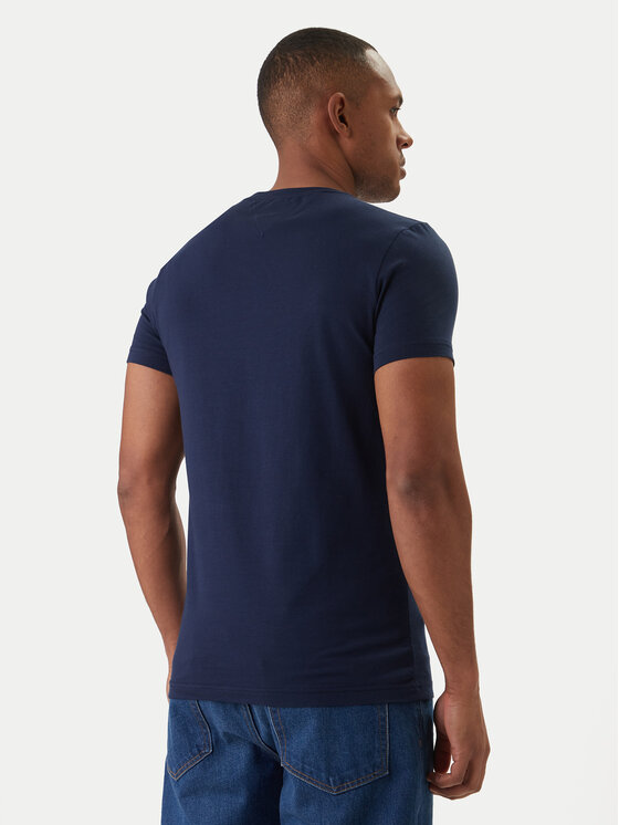 Tommy Hilfiger Tommy Hilfiger T-Shirt MW0MW10800 Granatowy Slim Fit