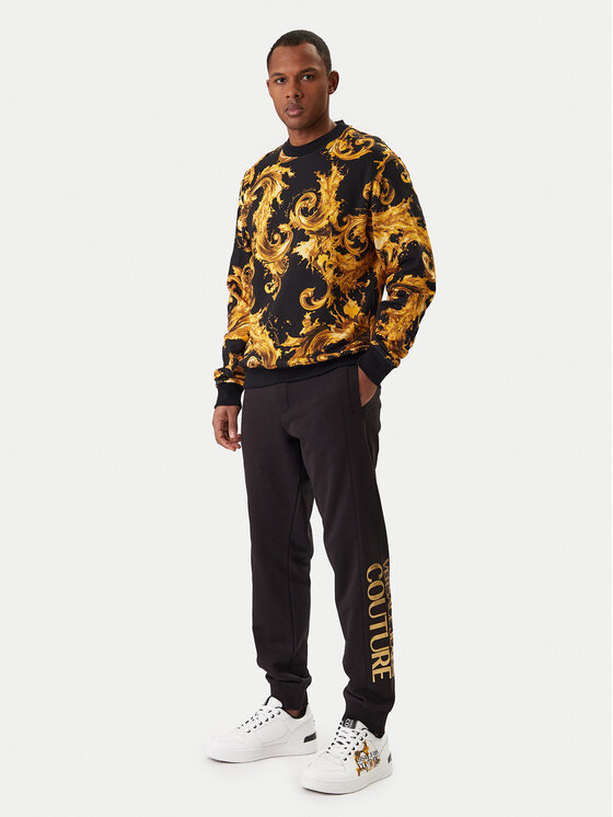 Versace Jeans Couture Versace Jeans Couture Melegítő alsó 80GAAT00 CF01T Fekete Regular Fit