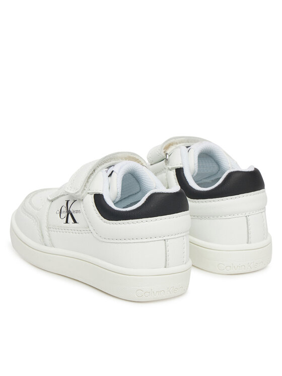 Calvin Klein Jeans Calvin Klein Jeans Сникърси Low Cut Lace-Up/ Velcro Sneaker V1X9-82077-1355 M Бял