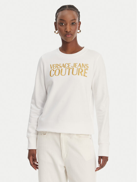 Versace Jeans Couture Bluza 80HAIT01 CF01T Biały Regular Fit