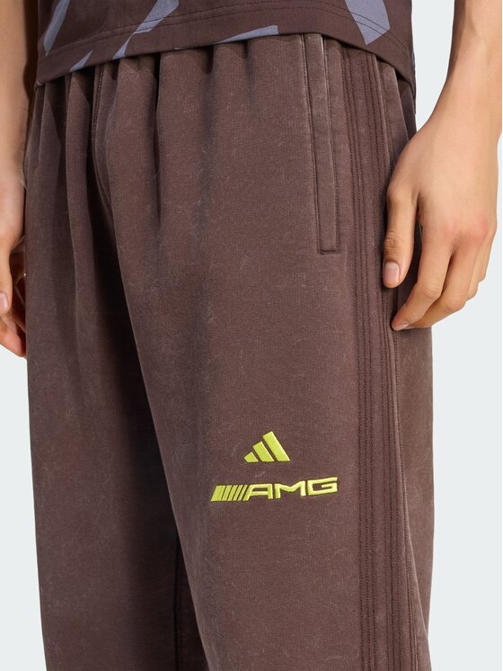 adidas adidas Spodnie materiałowe 167682 Brązowy Loose Fit