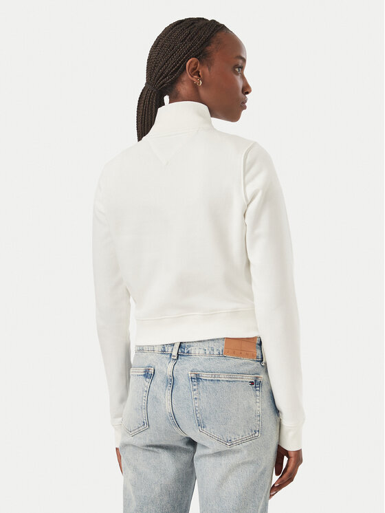 Tommy Jeans Tommy Jeans Bluza Flag DW0DW23535 Biały Slim Fit