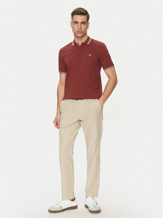 Marc O'Polo Marc O'Polo Polo 523 2230 53054 Czerwony Regular Fit