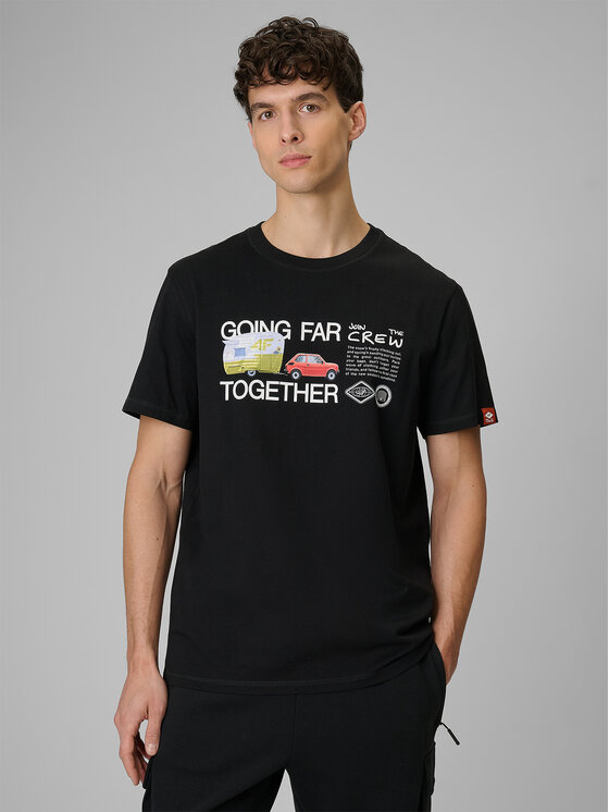 4F 4F T-Shirt NATURE’S TRAIL Czarny Regular Fit