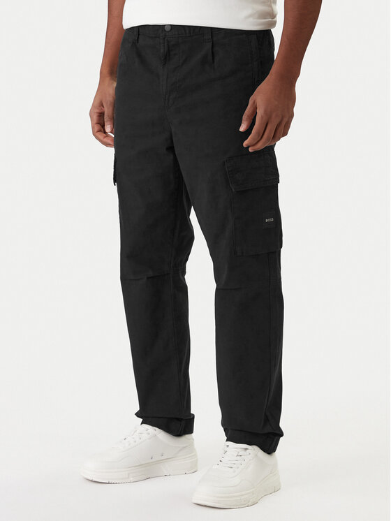 BOSS BOSS Stoffhose Sisla-9-Cargo 50552096 Schwarz Slim Fit