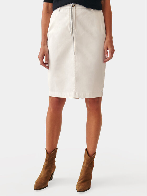 TATUUM Tatuum Midi sukňa Hinoki 1 T2307.174 Biela Loose Fit
