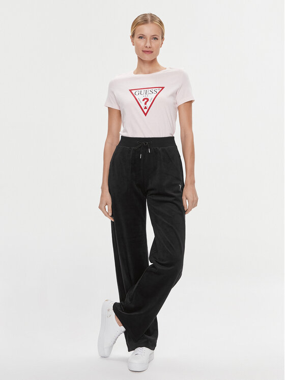 Guess Guess Тишърт W1YI1B I3Z14 Розов Slim Fit