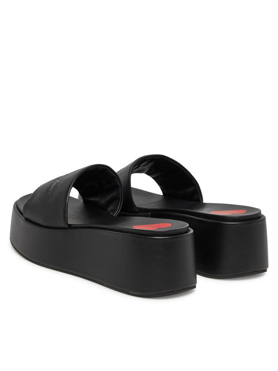 LOVE MOSCHINO LOVE MOSCHINO Şlapi JA28177I0MIA0000 Negru