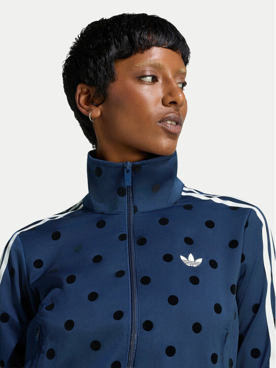 adidas adidas Bluza Satin Polka Dots Tt Track Top LI2852 Niebieski Regular Fit