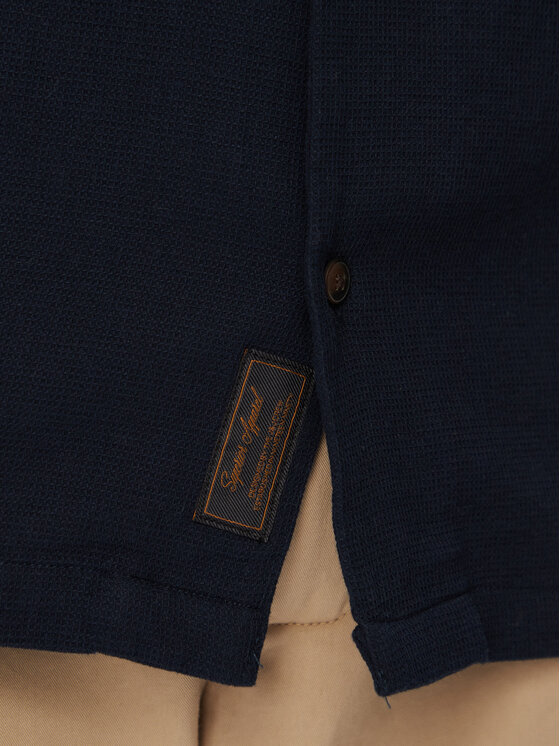 Jack & Jones Jack & Jones Košile Global Waffle Resort 12295551 Tmavomodrá Relaxed Fit