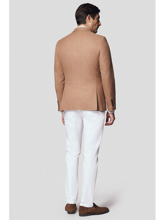 Lancerto Lancerto Marynarka Oliena MA131125000014 Brązowy Slim Fit