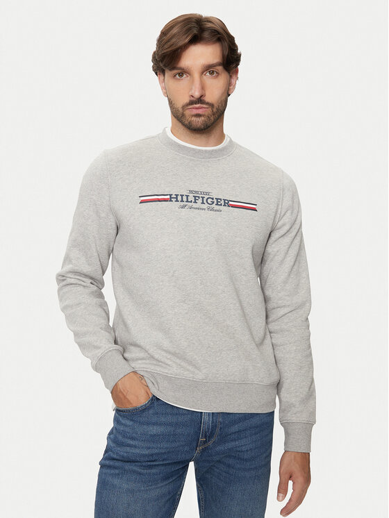 Tommy Hilfiger Džemperis ar kapuci MW0MW35530 Pelēks Regular Fit