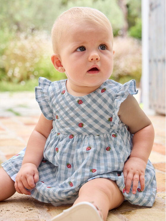 Mayoral Mayoral Vestito estivo 1814 Celeste Regular Fit