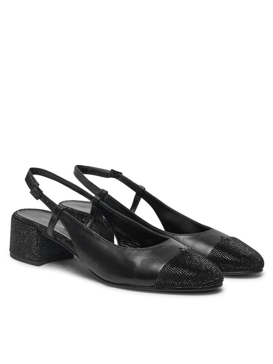 Tory Burch Tory Burch Pantofi pumps Cap-Toe Pave Singback Pump 160256 Negru