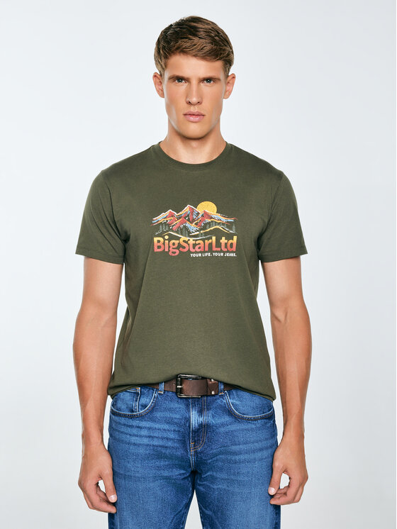 BIG STAR BIG STAR T-Shirt MIFER Zielony Basic Fit