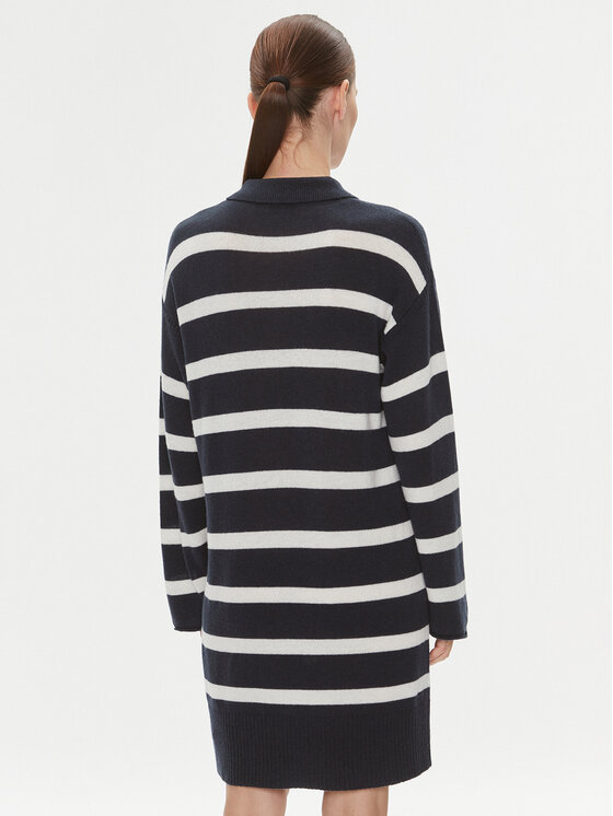 Tommy Hilfiger Tommy Hilfiger Sukienka dzianinowa WW0WW39931 Granatowy Relaxed Fit