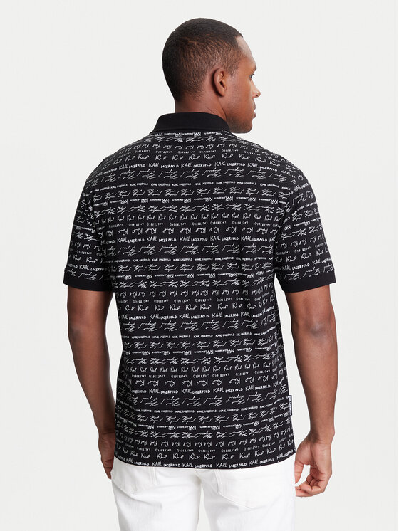 KARL LAGERFELD KARL LAGERFELD Polo 745120 553225 Czarny Regular Fit