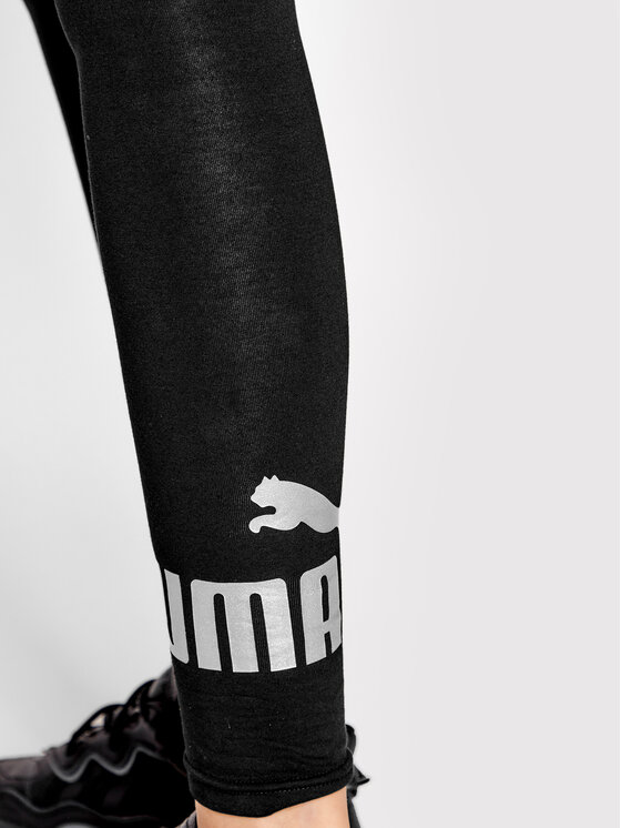 Puma Puma Legginsy Essentials+Metallic 848307 Czarny Slim Fit