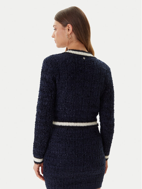 Guess Guess Strickjacke W5BR0E Z4090 Dunkelblau Slim Fit